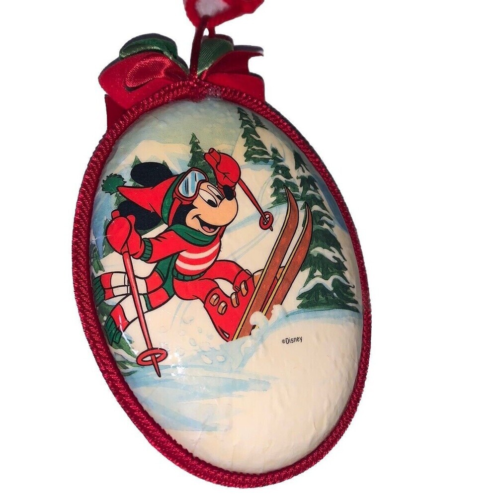 Vintage Disney collectible 4.75” Mickey Mouse holiday Christmas Tree Ornament
